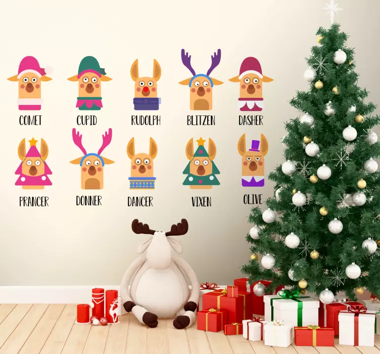 Autocolante festividade coleção de personagens de natal - TenStickers
