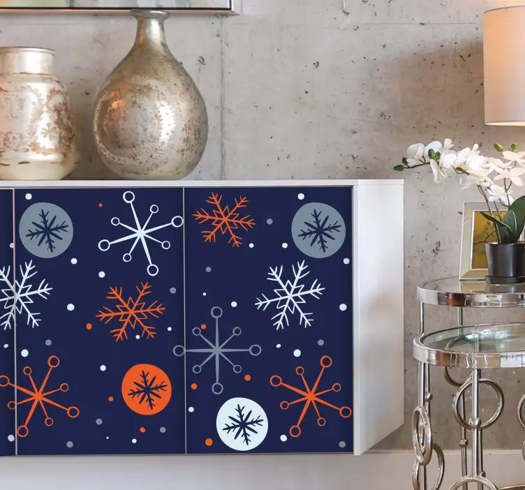Autocolante festividade design de padrão de inverno - TenStickers