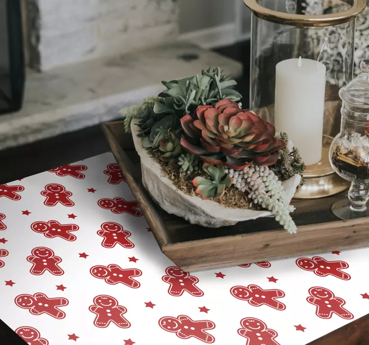 Autocolante festividade padrão de figuras de gengibre - TenStickers