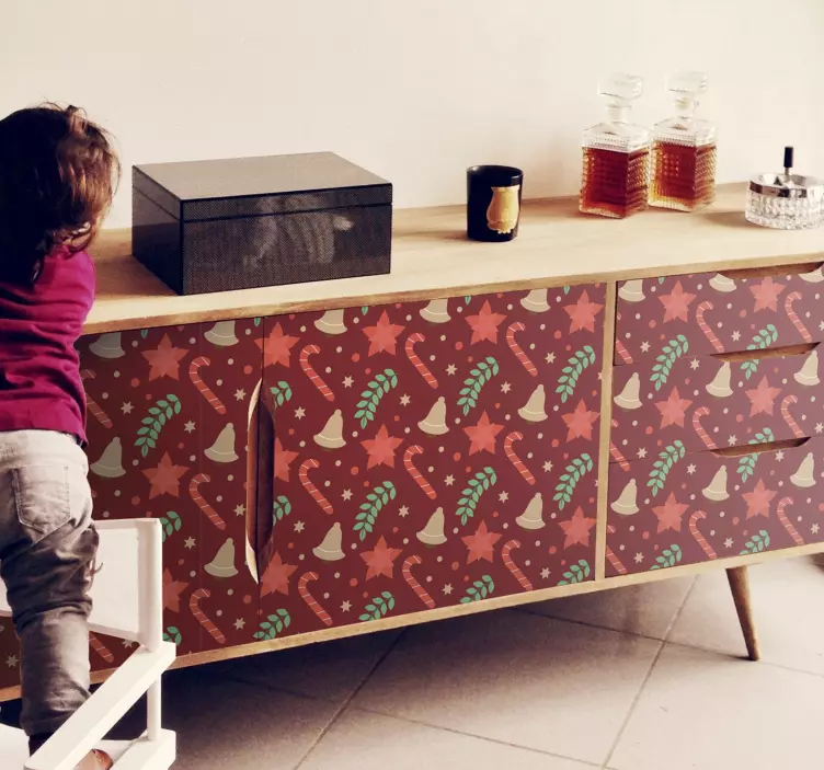 Autocolante festividade padrão festivo de feriado - TenStickers