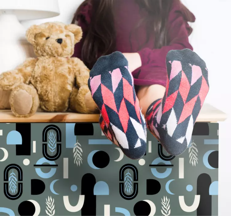 Autocolante geométrico capa com estampa geométrica - TenStickers