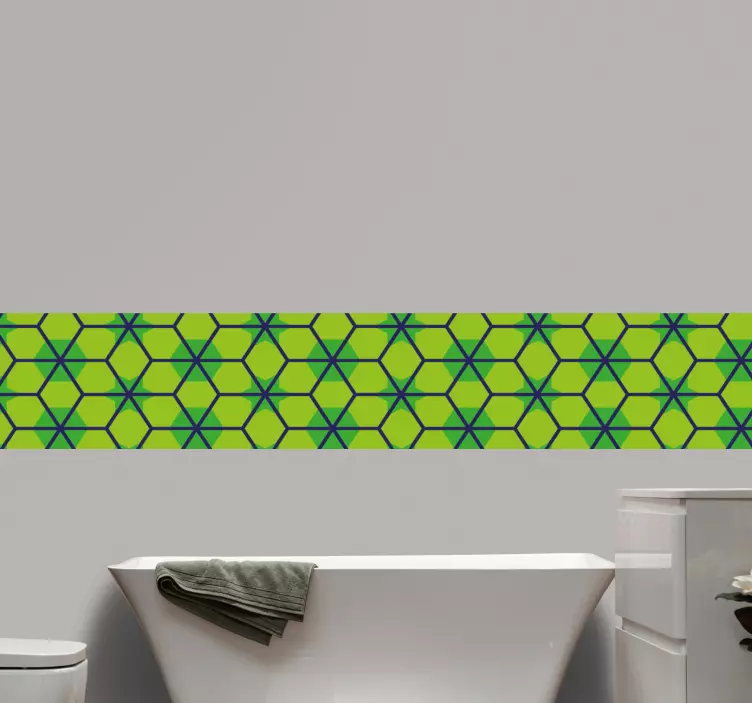 Autocolante azulejos design de padrão hexagonal - TenStickers