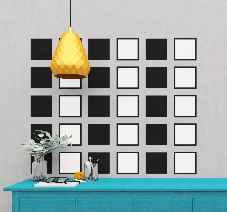 Autocolante geométrico padrões quadrados geométricos - TenStickers