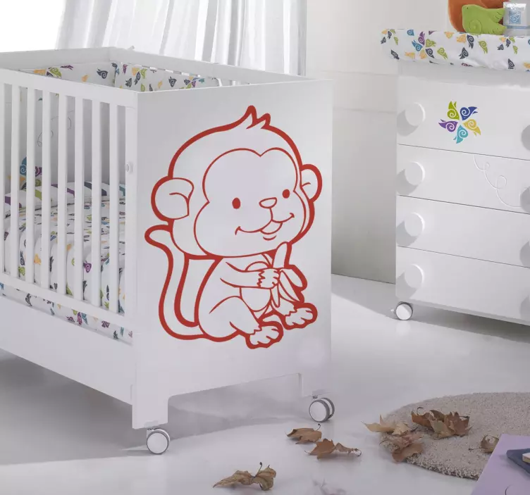 Autocolante infantil de um Macaco - TenStickers