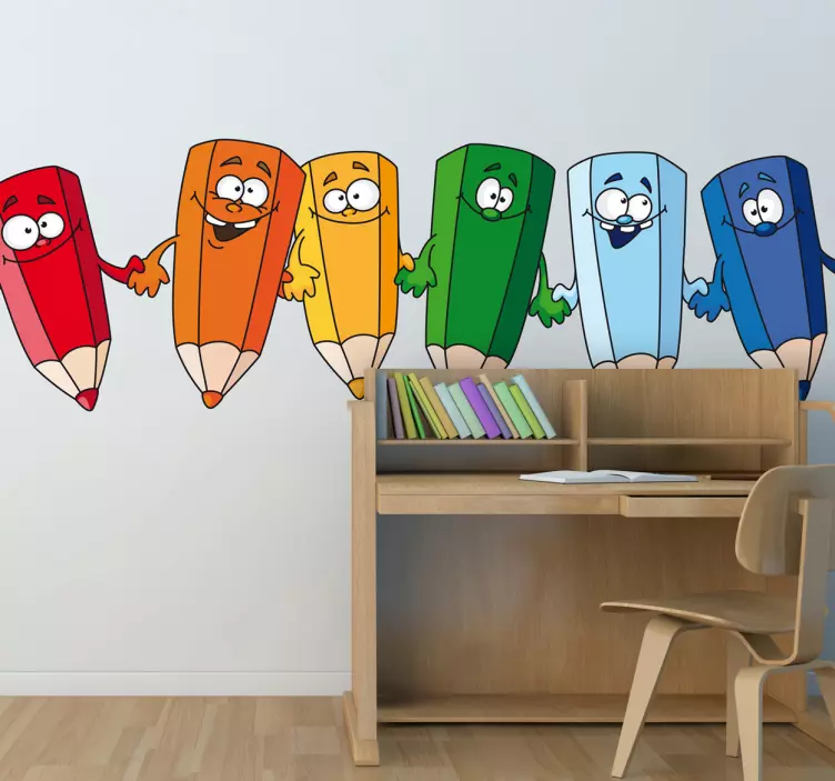 Autocolante infantil lápis coloridos - TenStickers