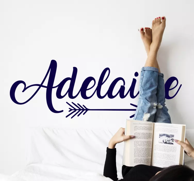 Autocolante decorativo nórdico seta com nome - TenStickers