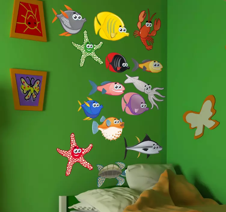 Autocolante infantil peixes - TenStickers