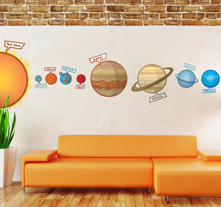 Autocolante infantil Sistema Solar - TenStickers