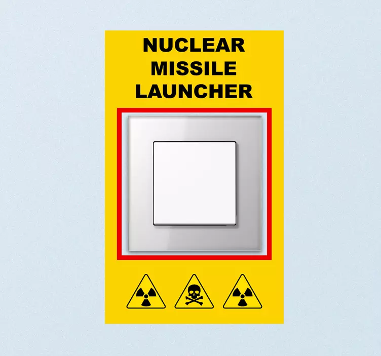 Autocolante interruptor lançador de mísseis nucleares - TenStickers