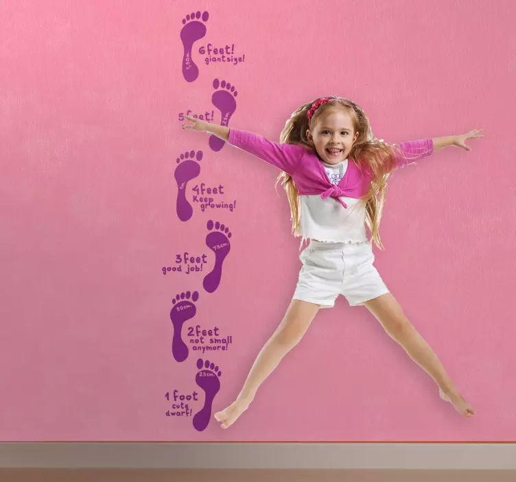 Autocolante medidor de altura Medidor Pegadas - TenStickers