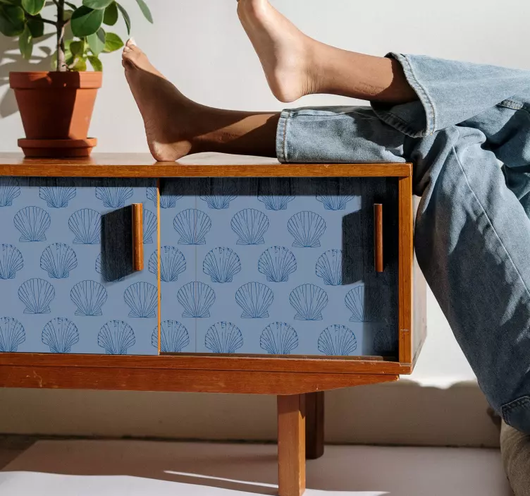 Autocolante natureza com padrão de conchas - TenStickers