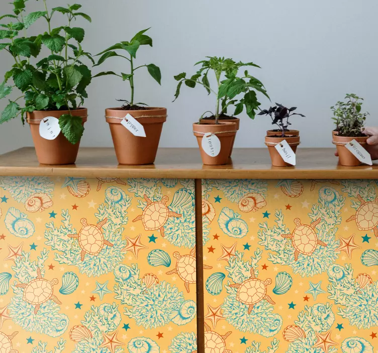 Autocolante natureza coral e vida marinha - TenStickers