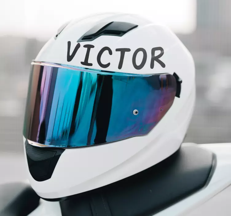 Autocolante nome para capacete para motas - TenStickers