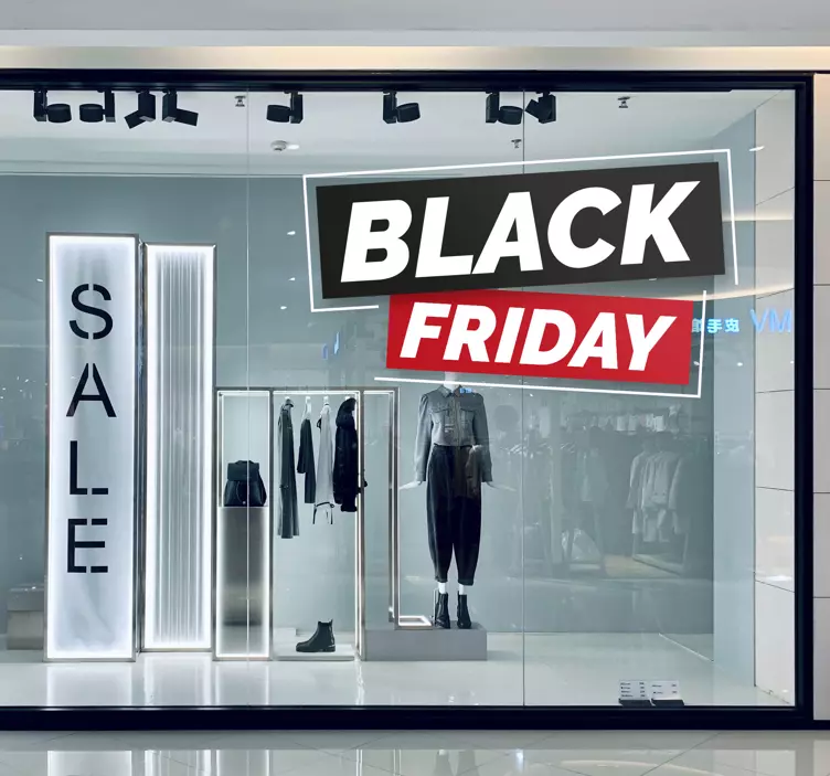 Autocolante black friday preto e vermelho - TenStickers
