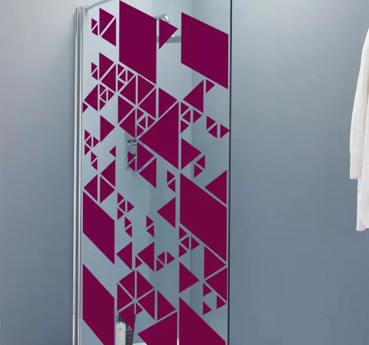 Autocolantes para chuveiro Tela poligonal de chuveiro - TenStickers