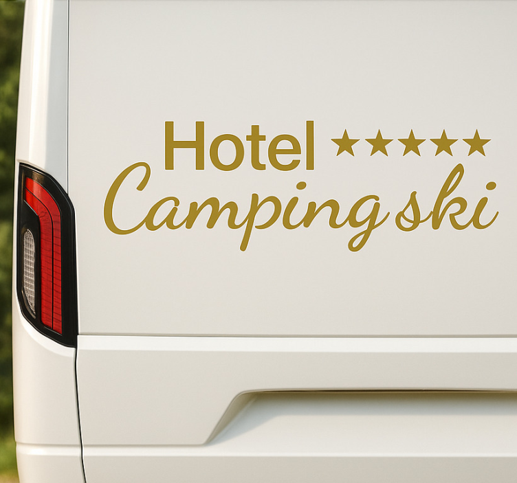 Autocolante para caravana camping em hotel cinco estrelas - TenStickers