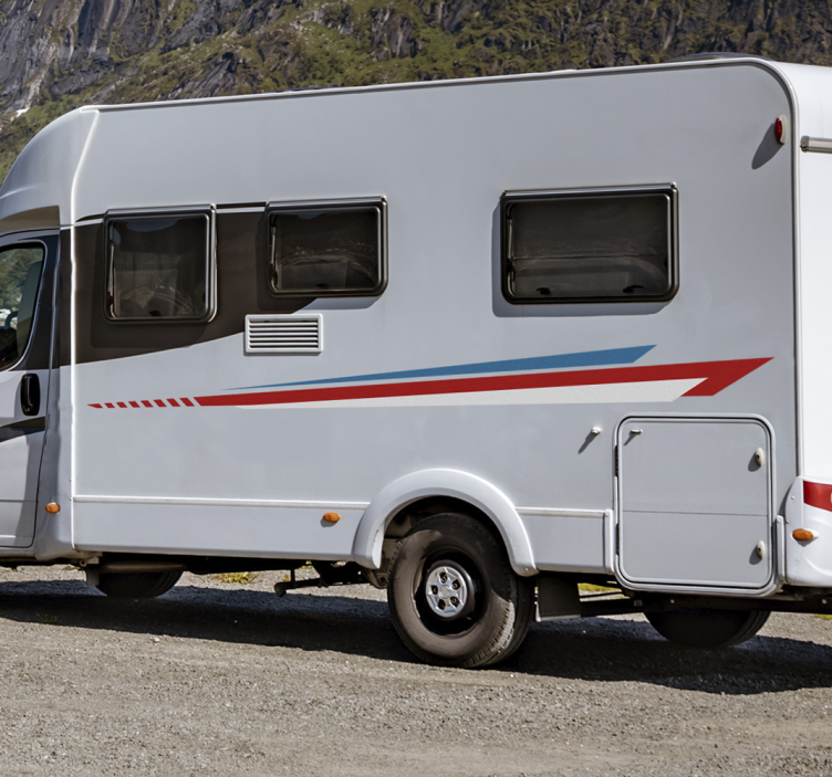 Autocolante para caravana lado das listras - TenStickers