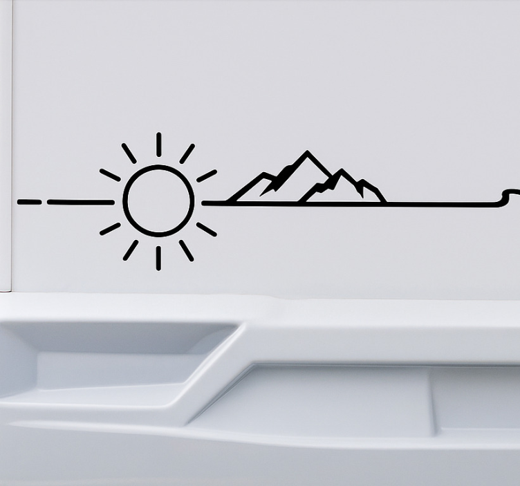 Autocolante para caravana paisagem natural custom - TenStickers
