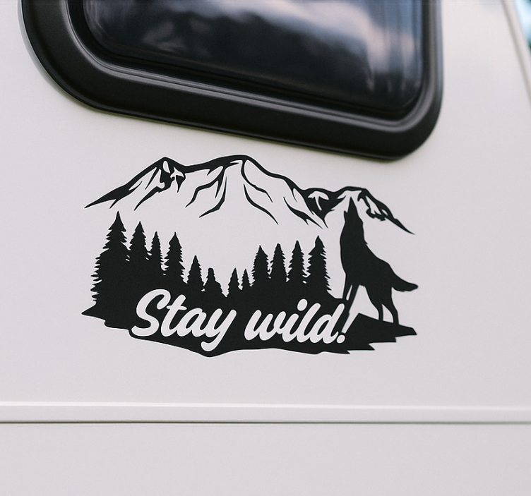 Autocolante para caravana stay wild! - TenStickers