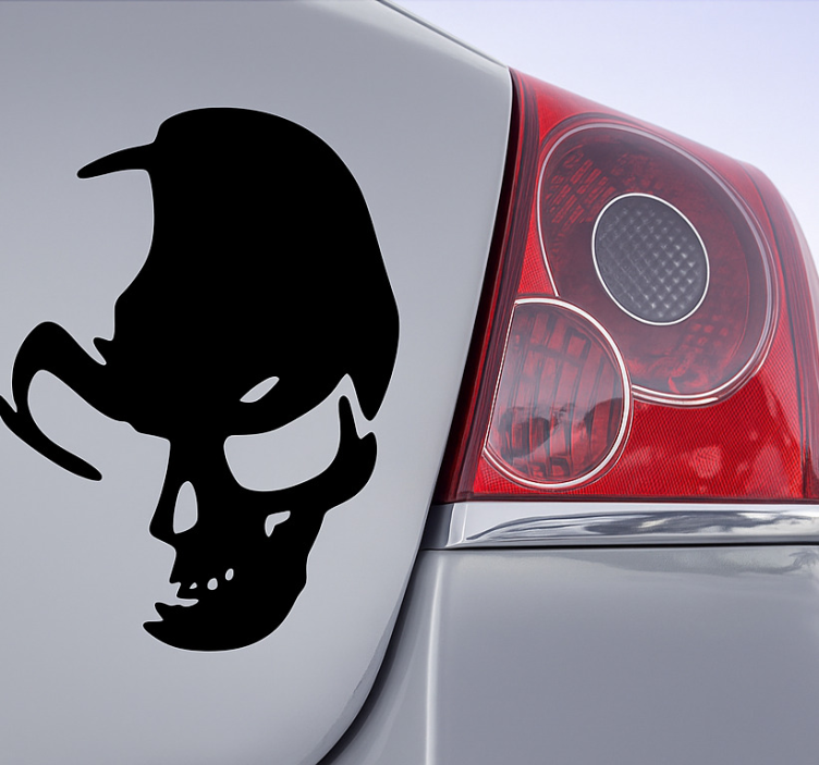 Autocolante para carro caveira meio morta - TenStickers