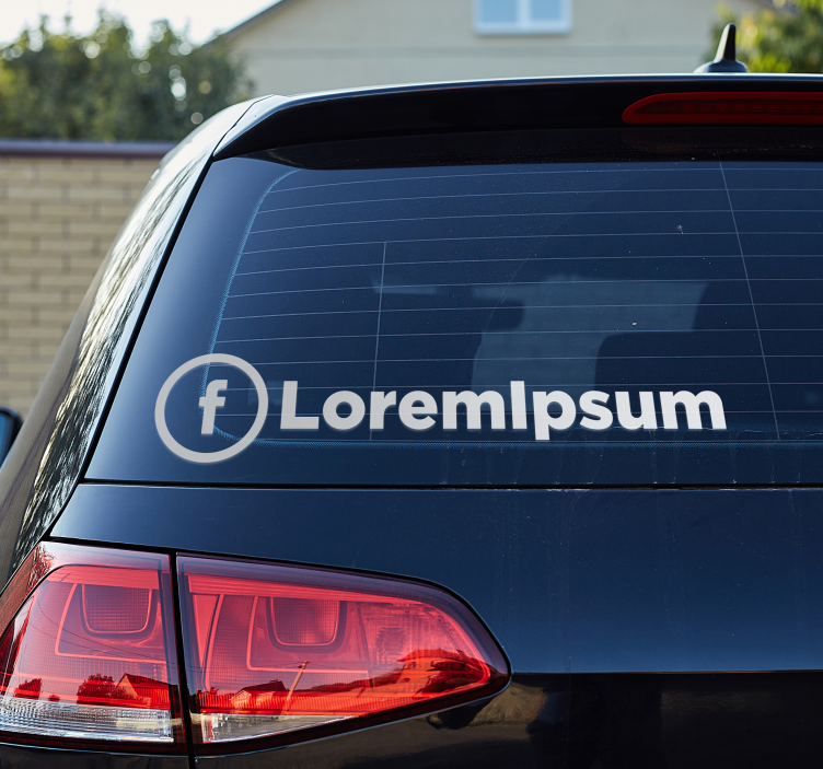 Autocolante para carro conta personalizada do facebook - TenStickers