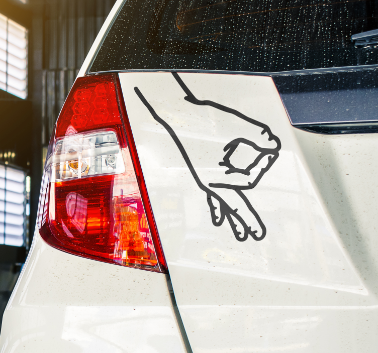 Autocolante para carro dedos em círculo - TenStickers