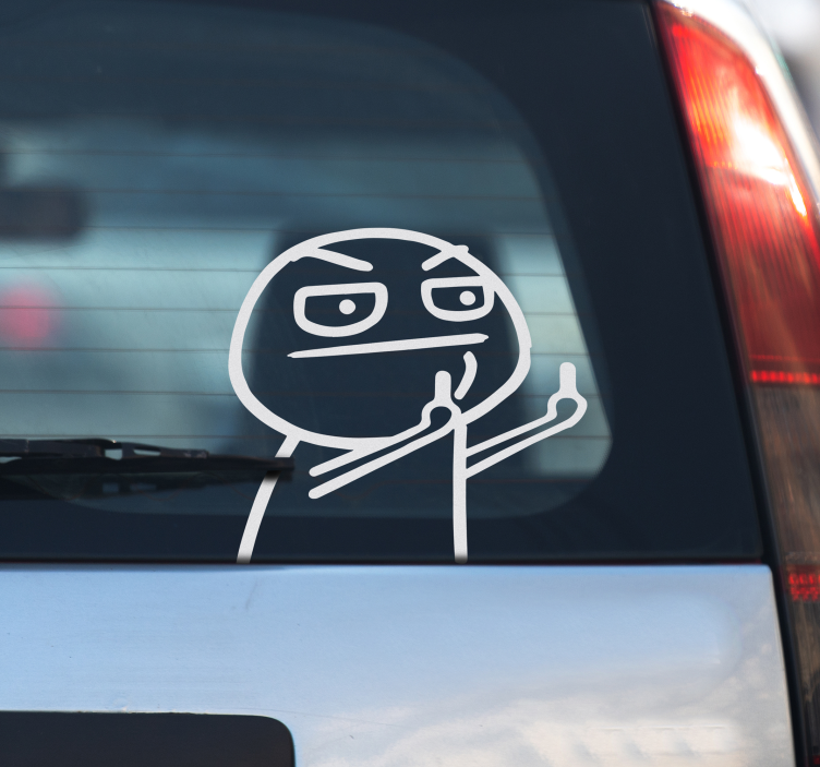 Autocolante para carro design divertido para mostrar os dedos - TenStickers