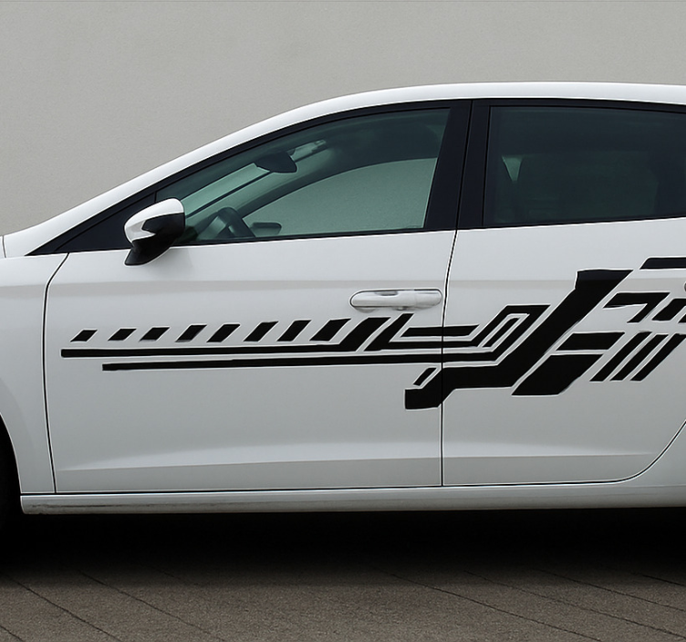 Autocolante para carro listras pretas tribais - TenStickers