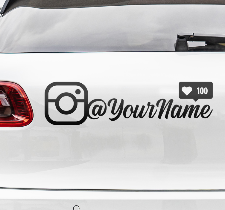 Autocolante para carro nome instagram estilo jovem - TenStickers