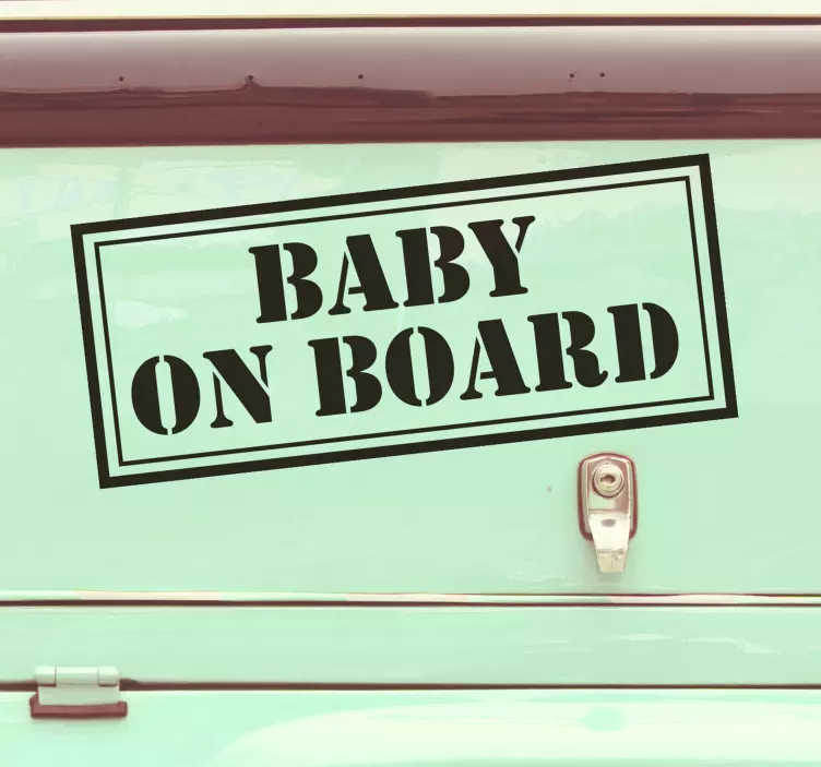 Autocolante para carros Baby on board confidential - TenStickers
