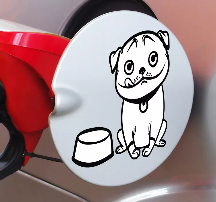 Autocolante para carros cão gasolina - TenStickers