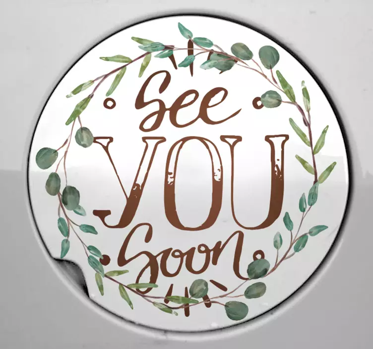 Autocolante para carros Grinalda de folhas eucalipto  - TenStickers