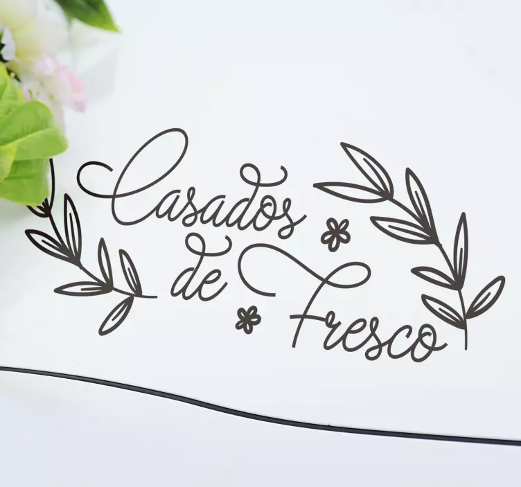 Autocolante para casamento casados de fresco - TenStickers