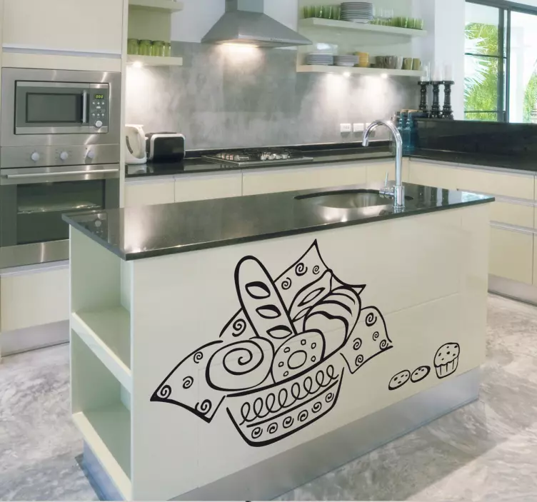 Autocolante para cozinha Cesto de pastelaria - TenStickers