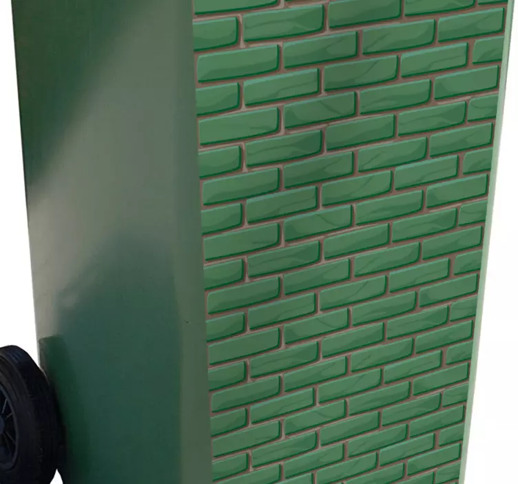 Autocolante para container padrão de tijolo verde - TenStickers