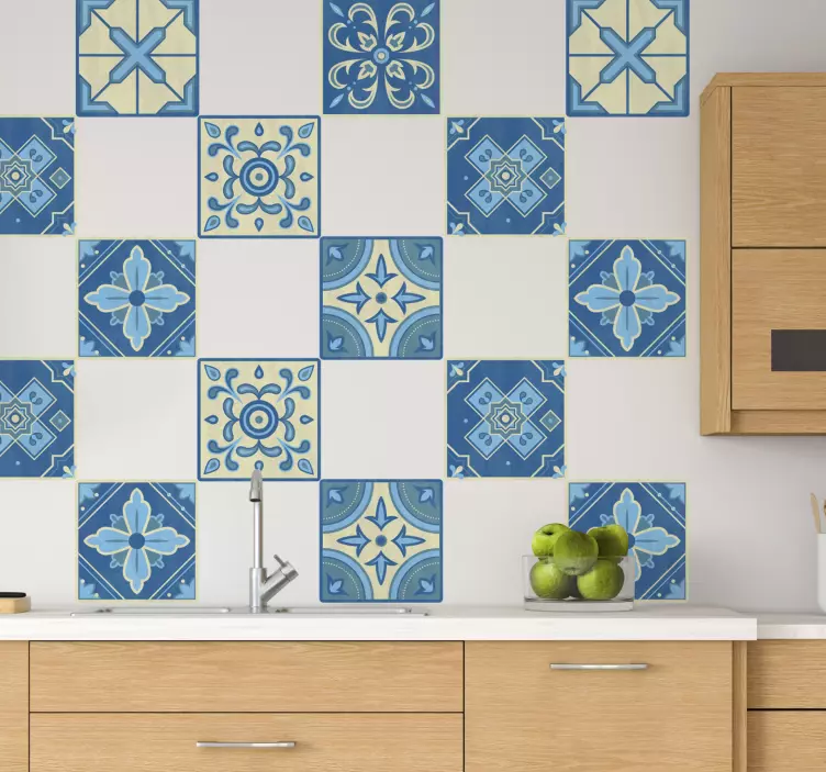 Autocolante para cozinha Azulejo Português - TenStickers