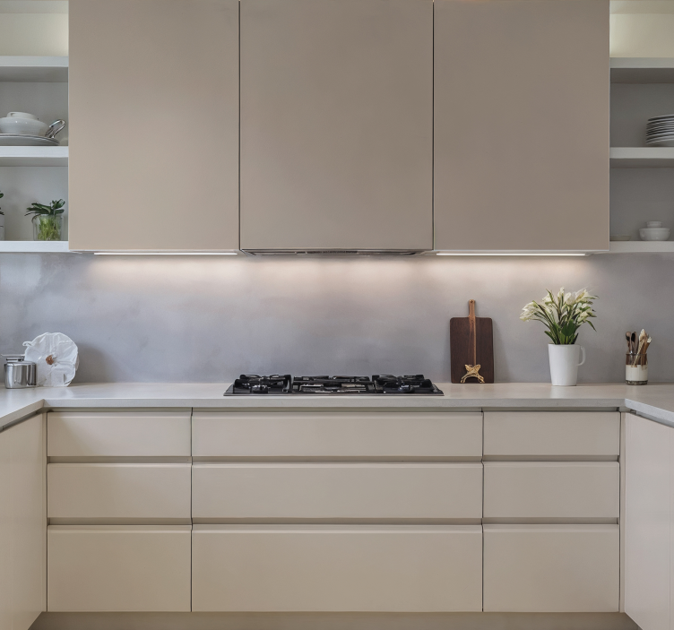 Autocolante para cozinha folha de cor creme - TenStickers