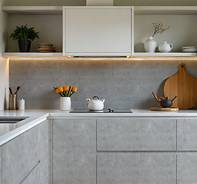 Autocolante para cozinha imitação de efeito de pedra - TenStickers