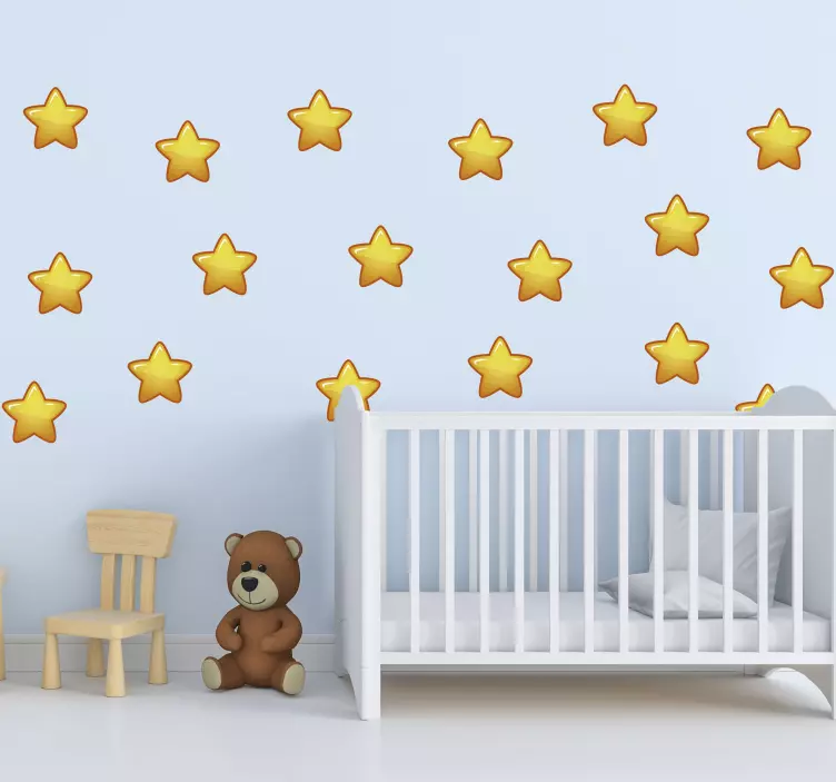 Autocolante para crianças acentos de estrelas brilhantes - TenStickers