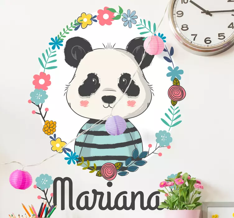 Autocolante para crianças ilustração de panda fofo - TenStickers