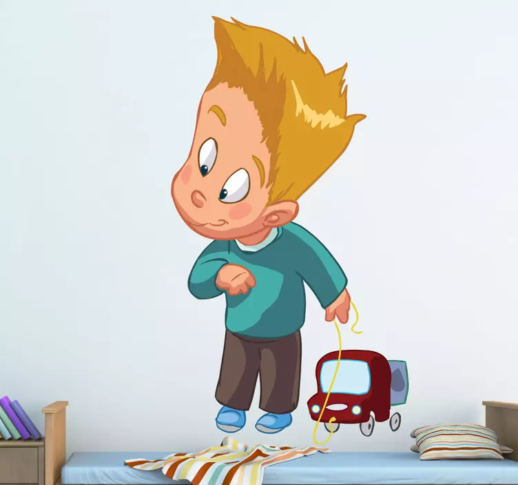 Autocolante para crianças menino brincalhão com corda - TenStickers