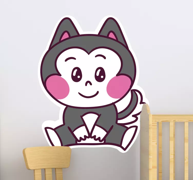 Autocolante para crianças personagem de desenho animado fofo - TenStickers