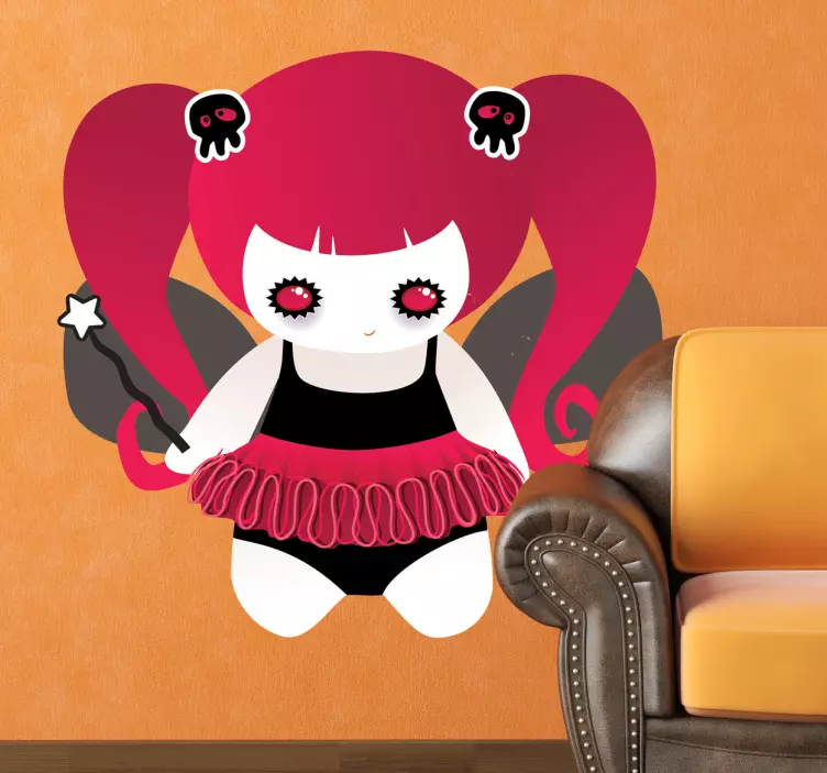 Autocolante para crianças personagem de fada fofa - TenStickers