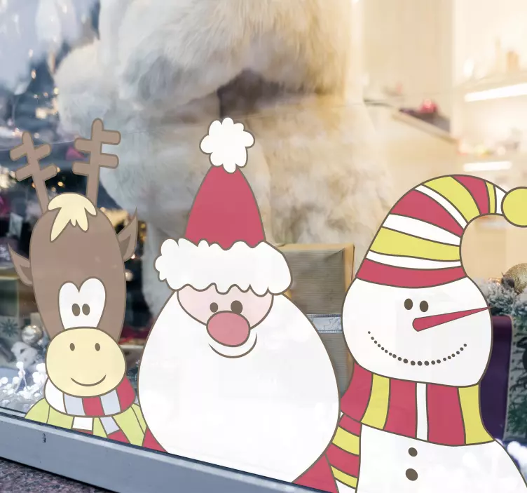 Autocolante para montras de Natal divertido - TenStickers