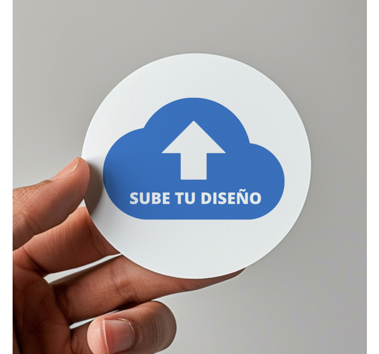 Autocolante círculo personalizado com logotipo - TenStickers
