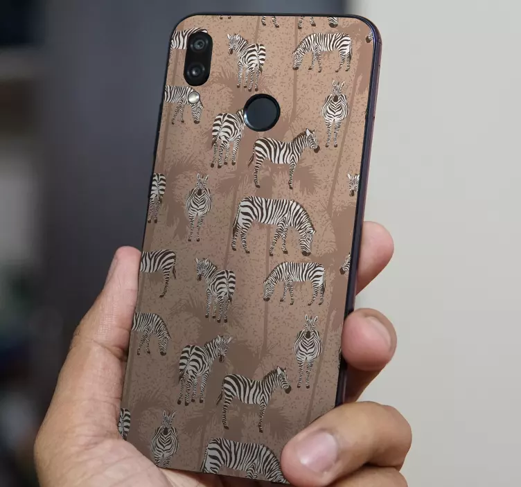 Autocolante para Huawei capa com estampa de zebra - TenStickers