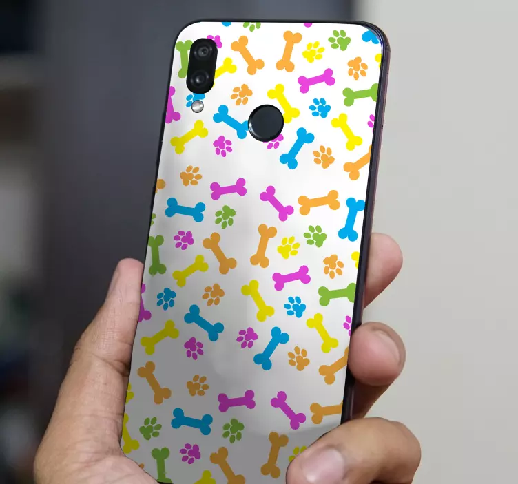 Autocolante para Huawei padrões coloridos de cães - TenStickers