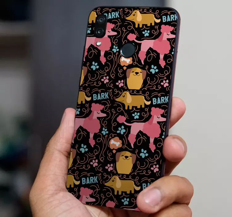 Autocolante para Huawei padrões de cães brincalhões - TenStickers