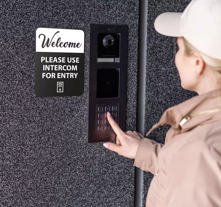 Autocolante para interfone Bem-Vindo - TenStickers