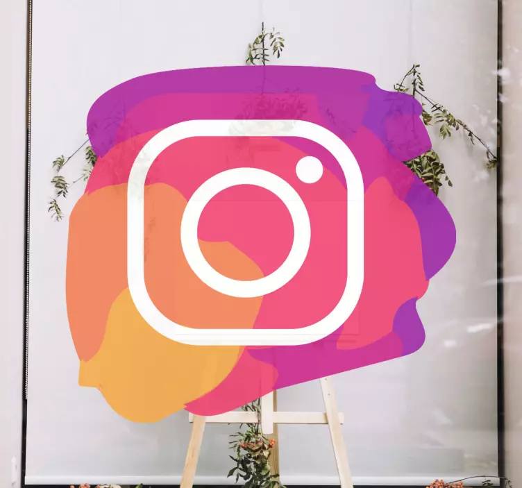 autocolante de vinil de janela de ícone do instagram - TenStickers
